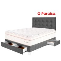 Juego de Dormitorio PARAÍSO Royal Dynasty C Caj 2 Plazas Gris