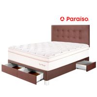 Juego de Dormitorio PARAÍSO Royal Dynasty C Caj 2 Plazas Chocolate