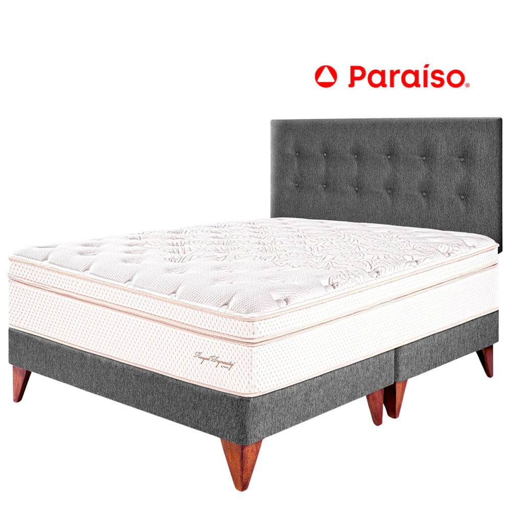 Juego de Dormitorio PARAISO Europeo Royal Dynasty Queen Gris