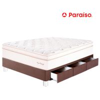 Cama PARAÍSO Royal Dynasty C Caj 1.5 Plazas Chocolate