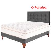 Juego de Dormitorio PARAISO Euro Royal Dynasty 2 Plazas Gris