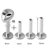 Piercing alien multiusos  helix labret lóbulo tragus plateado