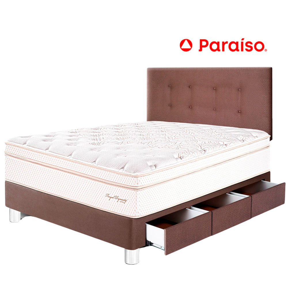Juego de Dormitorio PARAÍSO Royal Dynasty C Caj 1.5 Plazas Chocolate