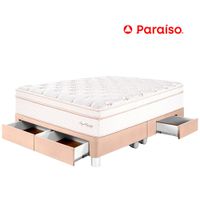 Cama PARAÍSO Royal Dynasty C/Caj Queen Champagne