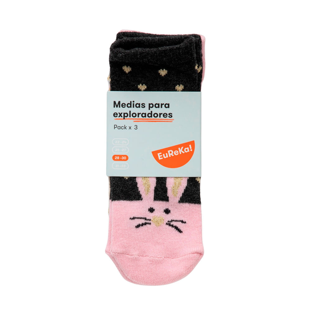 Medias Pack x 3un NA Niña EUREKA