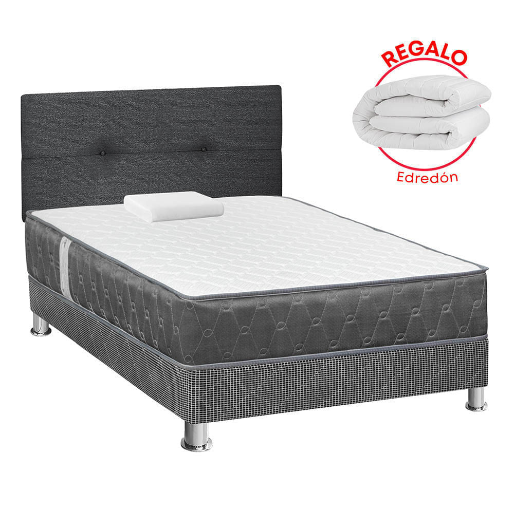 Juego de Dormitorio FORLI Acqua 1.5 Plazas + Edredón