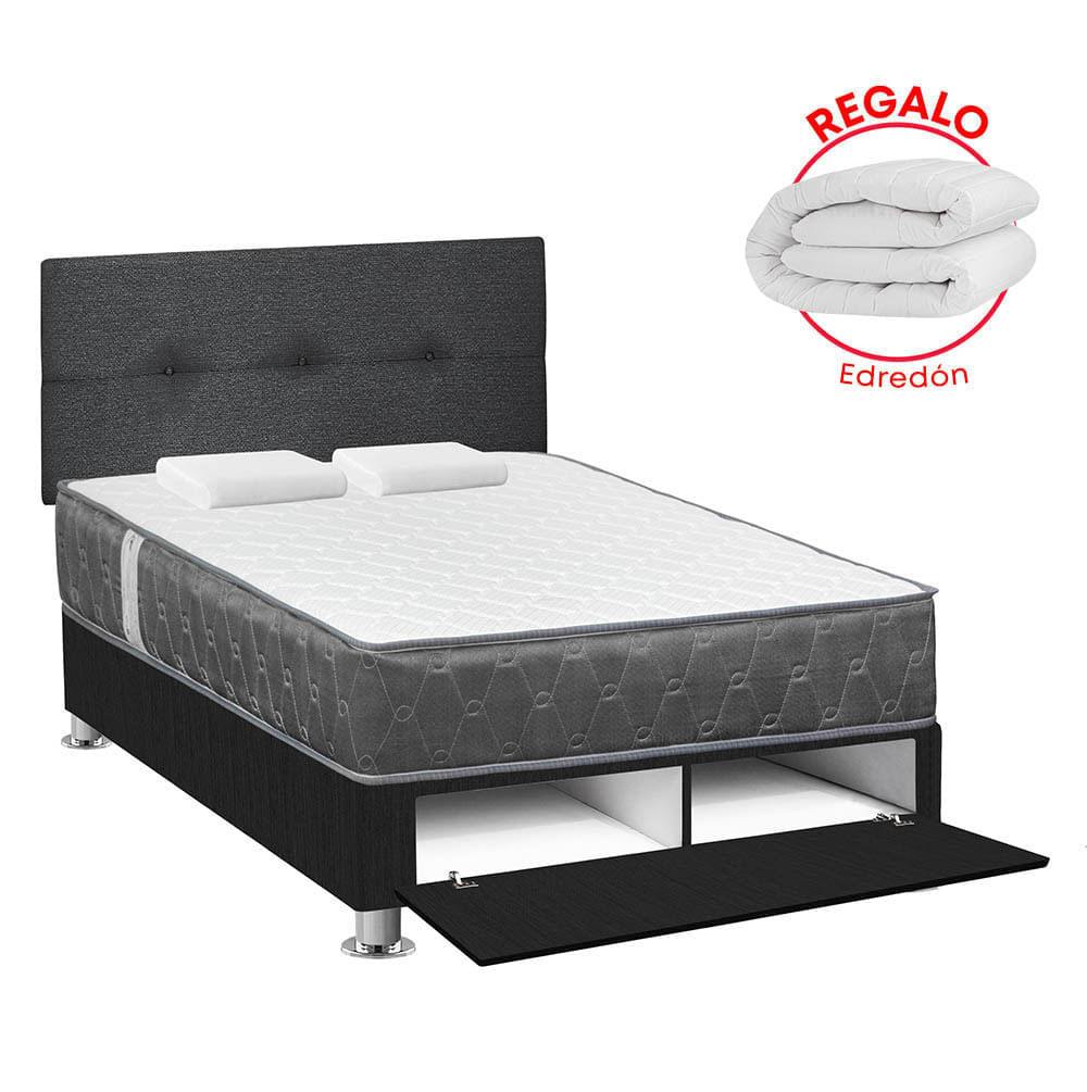 Juego de Dormitorio FORLI Sabanera Acqua 2 Plazas + Edredón