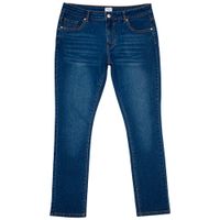 Pantalones jean 1 boton mujer SINGULAR Azul Marino Talla 26