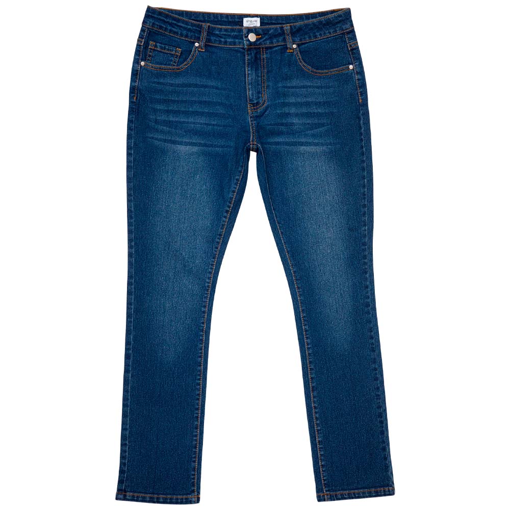 Pantalones jean 1 boton mujer SINGULAR Azul Marino Talla 26