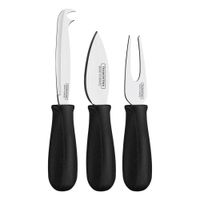 Juego para Quesos Tramontina Harmoniza con Acero Inoxidable y Mangos de Polipropileno Negro 23498018