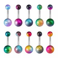 Set x 2 piercings para ombligo tornasol colores al azar