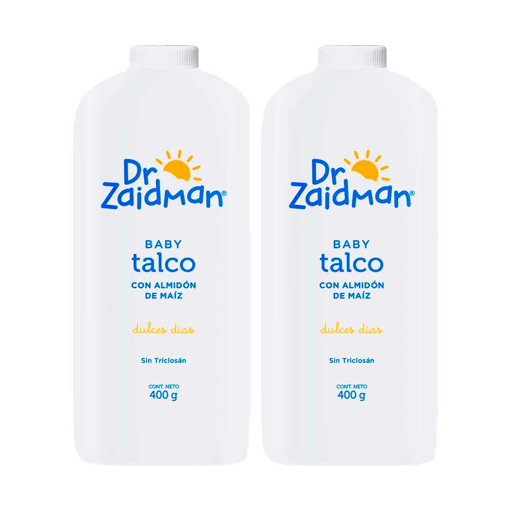 Pack Talco para Bebé DR ZAIDMAN Frasco 400g x2un