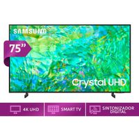 TELEVISOR LED SAMSUNG 75du8000 CRYSTAL UHD 4K SMART TV