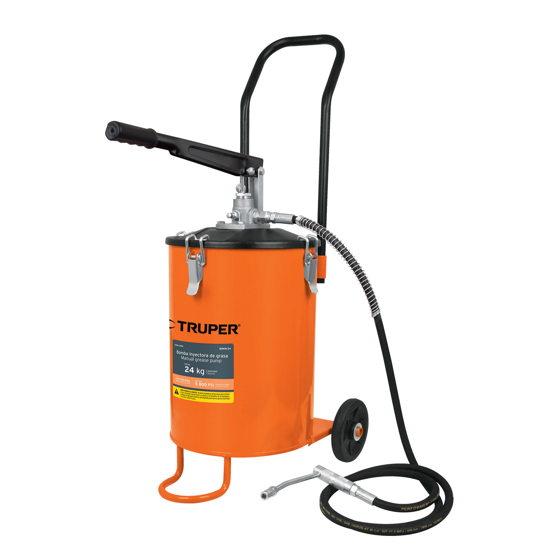 Bomba inyectora de grasa 24Kg Truper