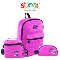 Pack Mochila + Lonchera + Cartuchera Scool Play Hello Kitty