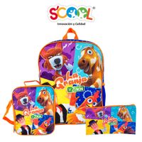 Pack Mochila + Lonchera + Cartuchera Scool A4 La Granj Zen