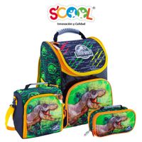 Pack Mochila + Lonchera + Cartuchera Scool Pick Scool 3D Magic Jurassic