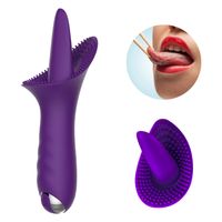 Dildo Consolador Con Lengua Vibradora + Estimulador Texturizado Exitager Dila IPX6