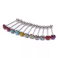 Set x 2 Piercings para lengua modelo animal print colores al azar