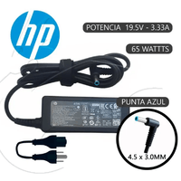 Cargador compatible Hp - Punta Azul - 19.5v 3.33a 4.5*3.0 65w