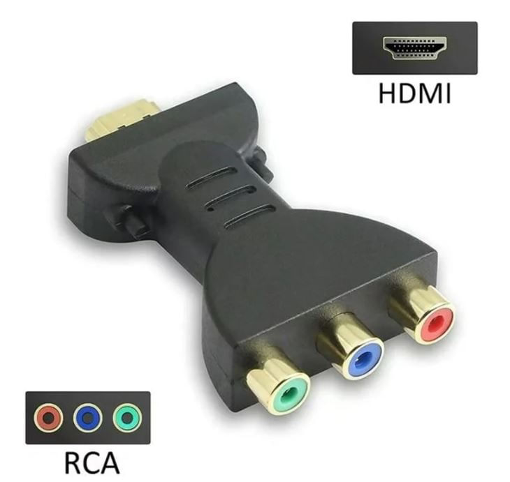 ADAPTADOR HDMI MACHO A 3 RCA HEMBRA