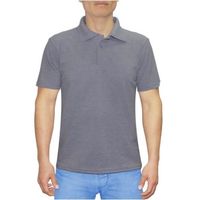 Polo Cuello Camisero Manga Corta Melange