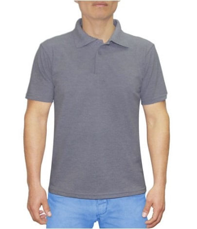 Polo Cuello Camisero Manga Corta Melange