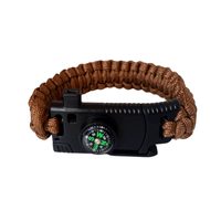 PULSERA TÁCTICA PARACORD CAMPING Y SUPERVIVENCIA CON NAVAJA COYOTE