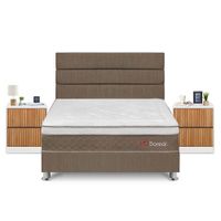 Dormitorio Boreal Queen + Velador Roma + Respaldo Marron