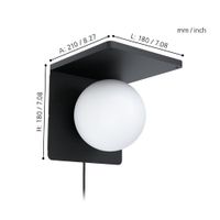 Lámpara De Pared Eglo Ciglie 1X4W
