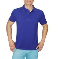 Polo Cuello Camisero Manga Corta Azulino