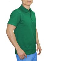 Polo Cuello Camisero Manga Corta Verde Perico