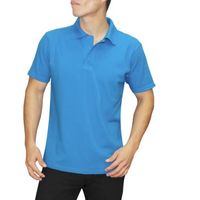 Polo Cuello Camisero Manga Corta Turquesa