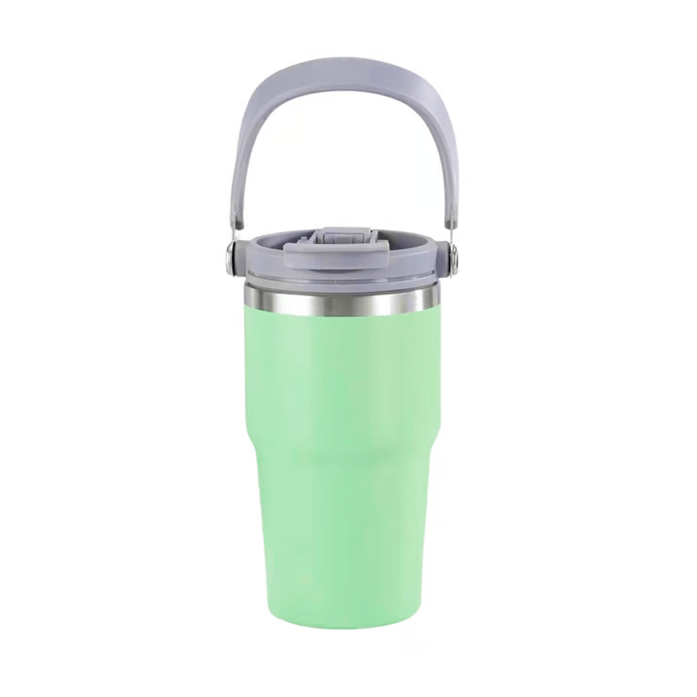 Termo de Acero Inoxidable con Asa Portátil 600 ml Verde