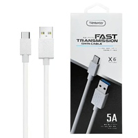 CABLE TRANYOO X6 - USB TIPO C FAST CHARGE 5A BLANCO