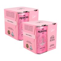 Pack Agua Saborizada MR PERKINS Soda Pink 4 Pack Lata 180ml x2un