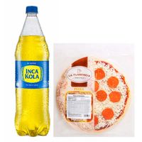 Pack Pizza Pepperoni Familiar LA FLORENCIA 1un + Gaseosa INCA KOLA Sin Azúcar Botella 1.5L