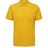 Polo Cuello Camisero Manga Corta Amarillo Oro