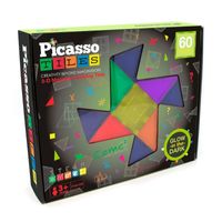 Juego de Bloques Magnéticos que brillan en la oscuridad de 60 piezas - Juego STEM Educativo  para Ni