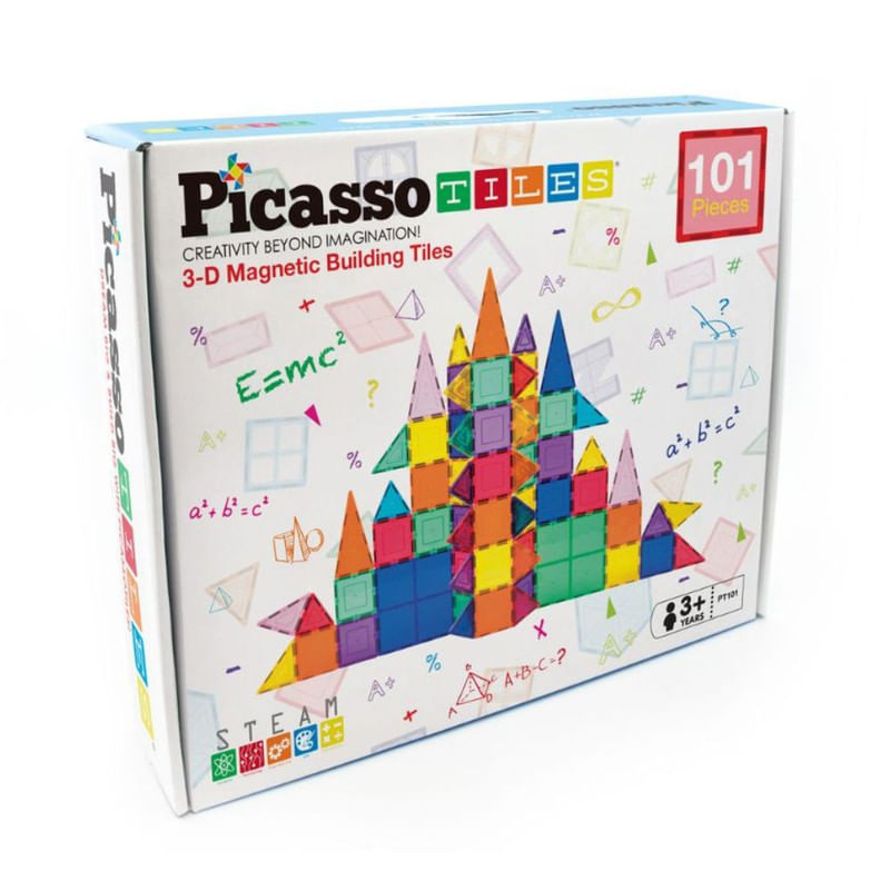 Juego de Bloques de Construcción Magnéticos de 101 piezas - Juego STEM Educativo para Niños, Picass