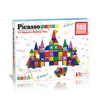 Set de Bloques de Construcción Magnéticos de 152 piezas traslúcidas - Juego STEM Educativo  para Niñ