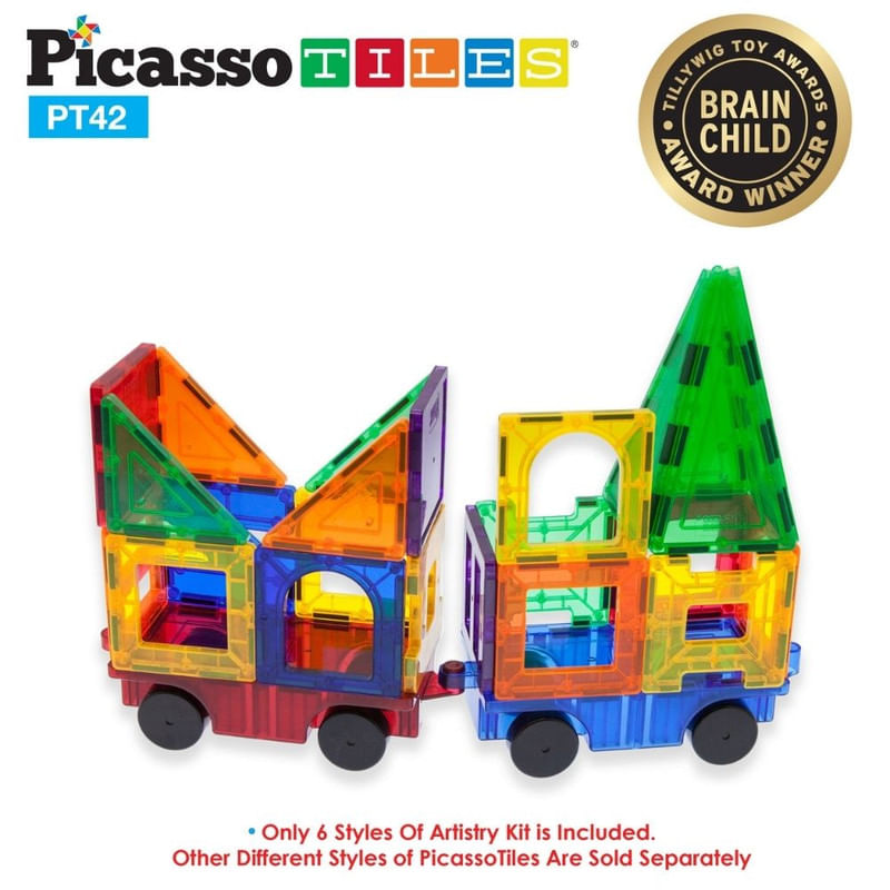 Juego de Bloques de Construcción Magnéticos de 42 piezas - Juego STEM Educativo para Niños, Picasso