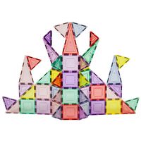 Bloques Magnéticos de colores pasteles y glitter de 48 piezas - Juego STEM Educativo para Niños, Pi