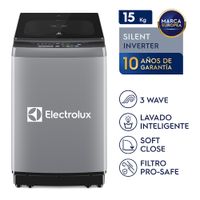Lavadora Electrolux Carga Superior 15 kg Efficient Gris EWIP15F2XSWG