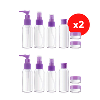 Set de 12 Frascos Pulverizador Contenedor de Aseo para Viaje Verde