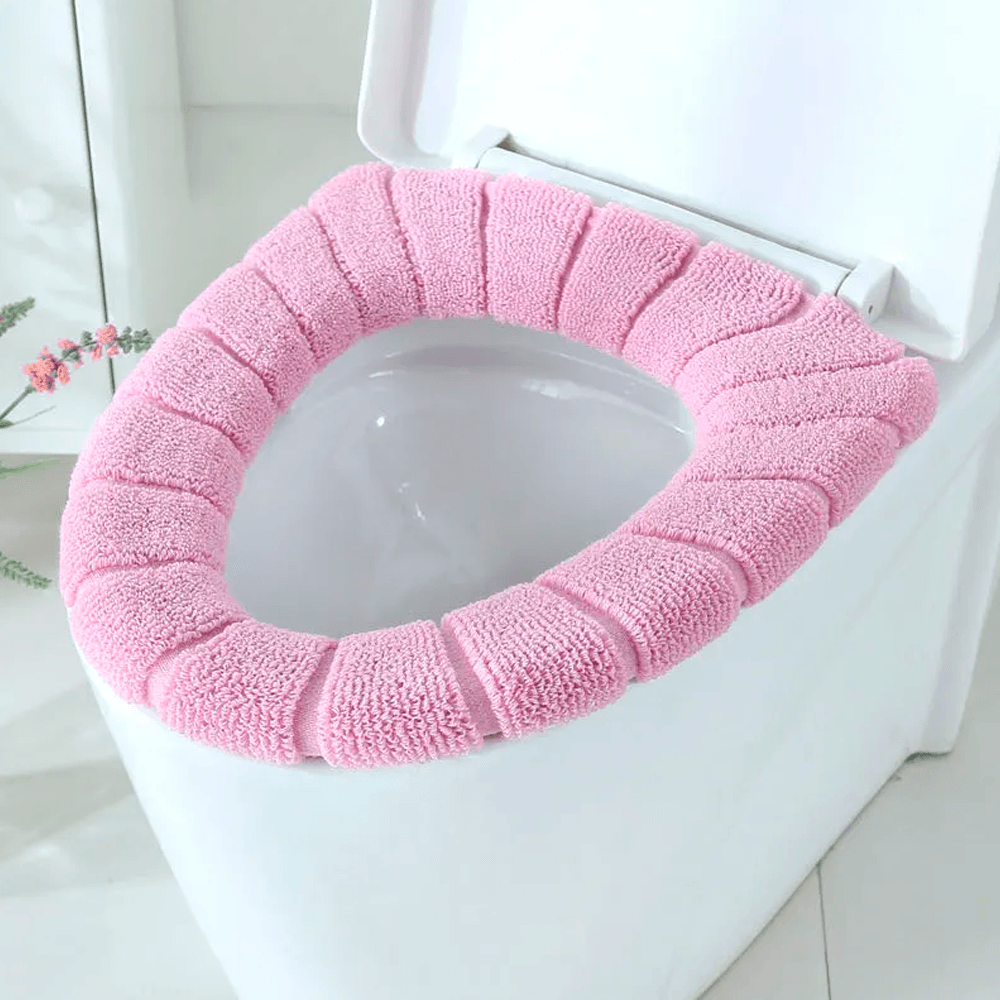 Almohadilla Suave Cojín para Inodoro Cómoda Funda para Baño Rosa