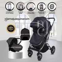 Coche Moisés con Porta Bebé «STAR VIP» Black