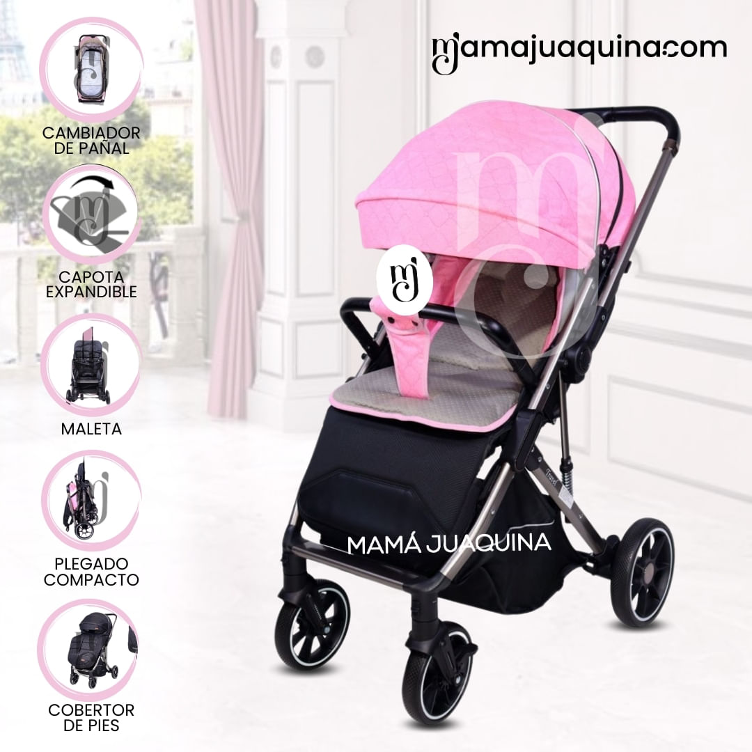 Coche de Paseo Maleta «LIVANO TRAVEL» Pink