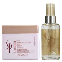Mascarilla con Aceite Argán 400ml + Elixir Wella Luxe Oil Keratin