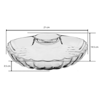 Set de 2 Platos de Vidrio de Concha Marina para Aperitivos